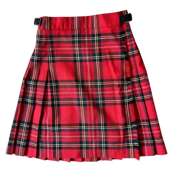 Murray Brothers Scotland Red Plaid Kilt Skirt Girls Youth Age 6 - Picture 1 of 6